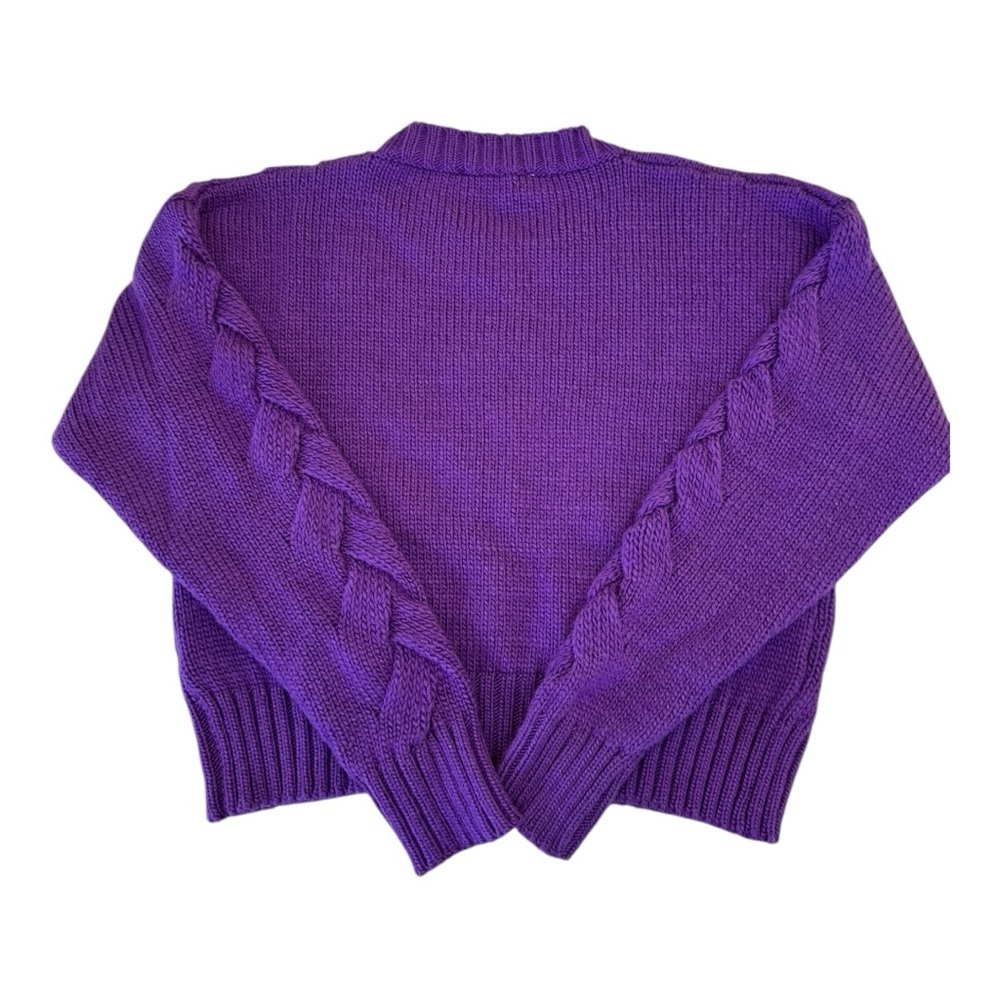 Astr the Label Purple Cable Knit Sweater - Picture 5 of 7